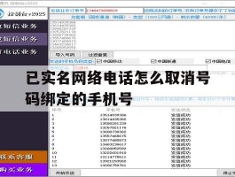 包含已实名网络电话怎么取消号码绑定的手机号的词条