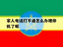 家人电话打不通怎么办理停机了呢