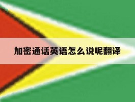 加密通话英语怎么说呢翻译