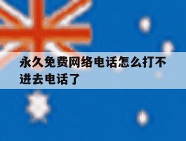 永久免费网络电话怎么打不进去电话了