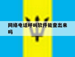 网络电话呼叫软件能查出来吗