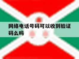 网络电话号码可以收到验证码么吗