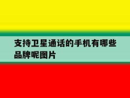 支持卫星通话的手机有哪些品牌呢图片