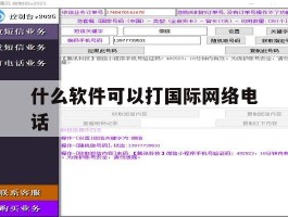 什么软件可以打国际网络电话