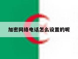 加密网络电话怎么设置的呢