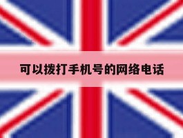 可以拨打手机号的网络电话