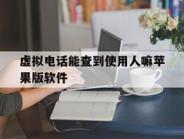 虚拟电话能查到使用人嘛苹果版软件