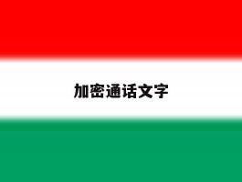 加密通话文字