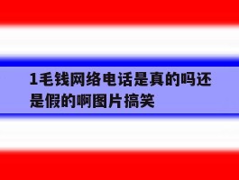 关于1毛钱网络电话是真的吗还是假的啊图片搞笑的信息