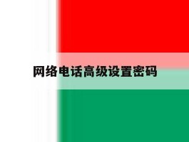 网络电话高级设置密码