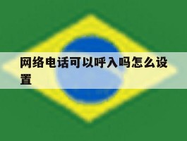 网络电话可以呼入吗怎么设置