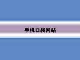 手机口袋网站