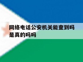 网络电话公安机关能查到吗是真的吗吗