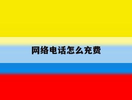 网络电话怎么充费