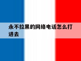 永不拉黑的网络电话怎么打进去