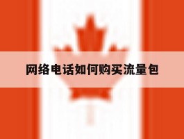 网络电话如何购买流量包