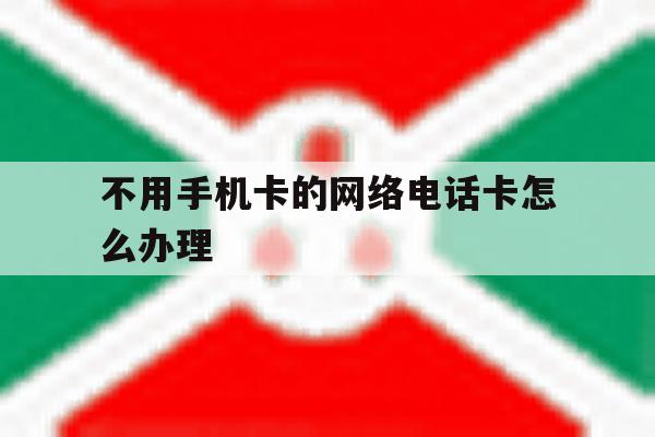 不用手机卡的网络电话卡怎么办理 不用手机卡的网络电话卡怎么办理