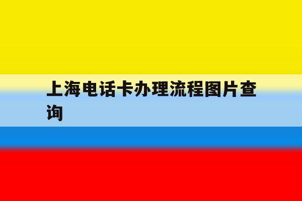 上海电话卡办理流程图片查询 上海电话卡办理流程图片查询