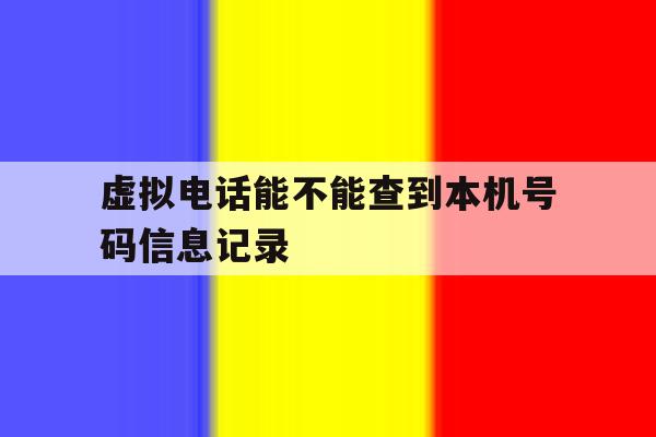 虚拟电话能不能查到本机号码信息记录 虚拟电话能不能查到本机号码信息记录