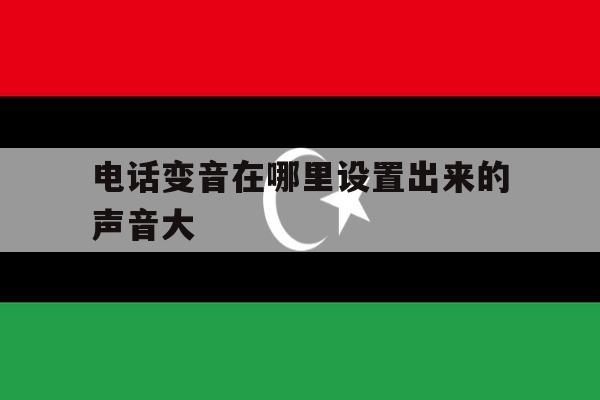 包含电话变音在哪里设置出来的声音大的词条 包含电话变音在哪里设置出来的声音大的词条