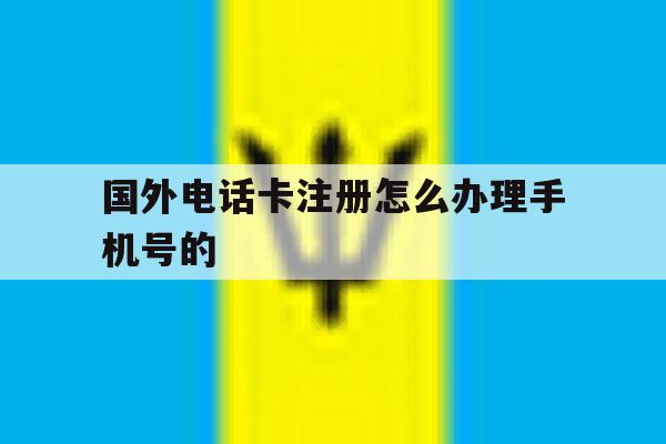 国外电话卡注册怎么办理手机号的 国外电话卡注册怎么办理手机号的