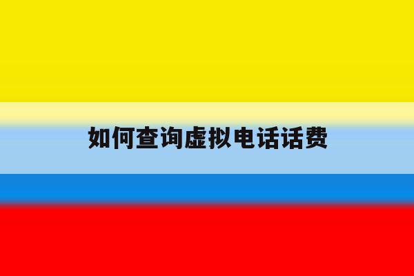 如何查询虚拟电话话费 如何查询虚拟电话话费