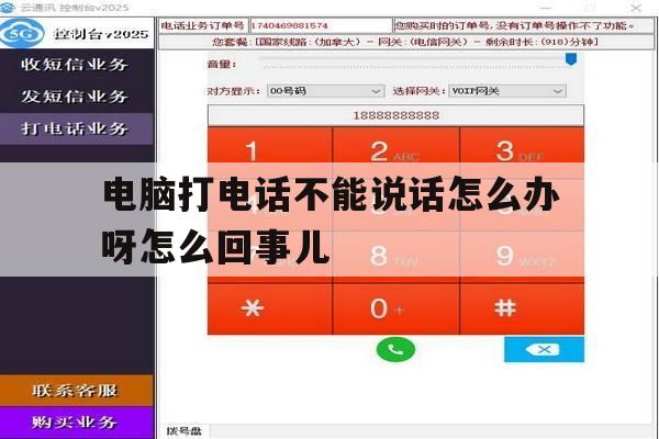 电脑打电话不能说话怎么办呀怎么回事儿的简单介绍 电脑打电话不能说话怎么办呀怎么回事儿的简单介绍