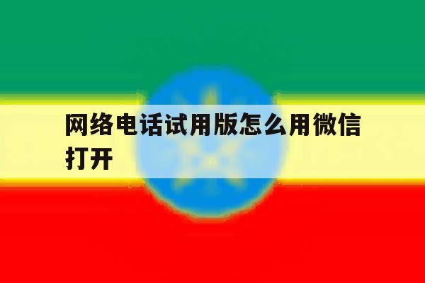 网络电话试用版怎么用微信打开 网络电话试用版怎么用微信打开