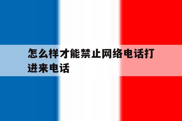 怎么样才能禁止网络电话打进来电话 怎么样才能禁止网络电话打进来电话