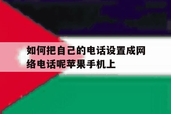 如何把自己的电话设置成网络电话呢苹果手机上的简单介绍 如何把自己的电话设置成网络电话呢苹果手机上的简单介绍