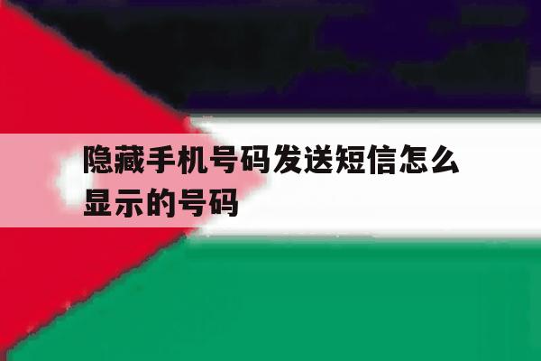 隐藏手机号码发送短信怎么显示的号码 隐藏手机号码发送短信怎么显示的号码