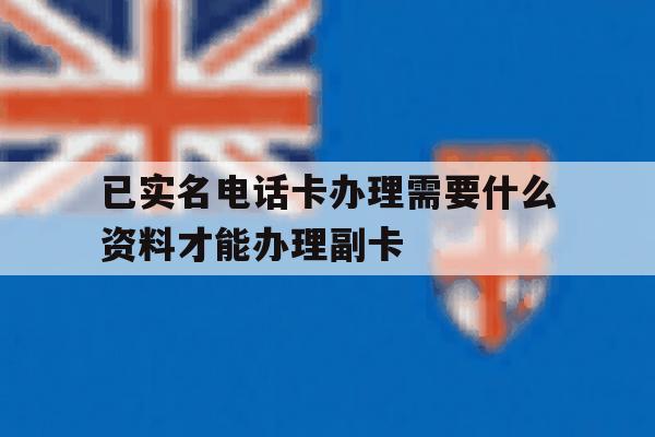 已实名电话卡办理需要什么资料才能办理副卡的简单介绍 已实名电话卡办理需要什么资料才能办理副卡的简单介绍