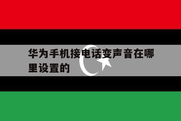 华为手机接电话变声音在哪里设置的 华为手机接电话变声音在哪里设置的