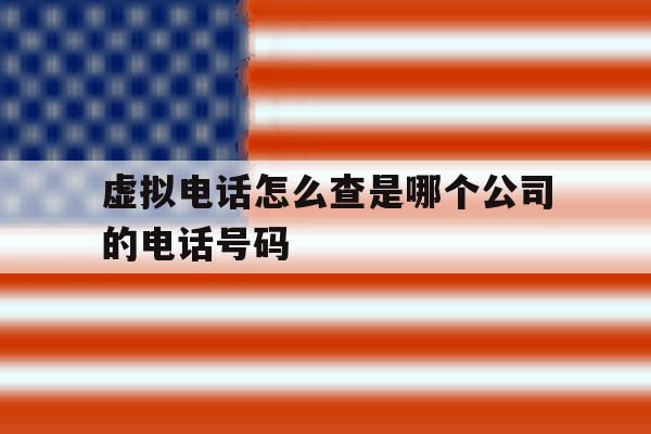 虚拟电话怎么查是哪个公司的电话号码 虚拟电话怎么查是哪个公司的电话号码